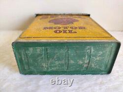1920s Vintage Rare Shell Motor Oil Advertising Tin Can Automobile Collectibles