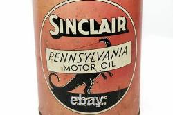 1930s Rare Sinclair Standing Dino motor oil can
