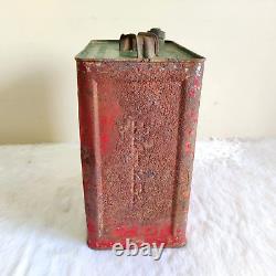 1930s Vintage Caltex Petrol Tin Can Automobile Collectible Rare Decorative TN179