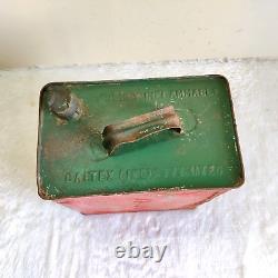 1930s Vintage Caltex Petrol Tin Can Automobile Collectible Rare Decorative TN179