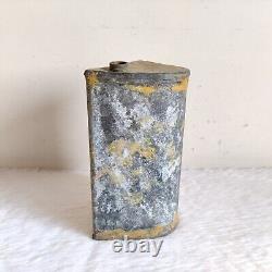 1930s Vintage Unique Shape Petrol Tin Can Automobile Collectible Old Rare TI305