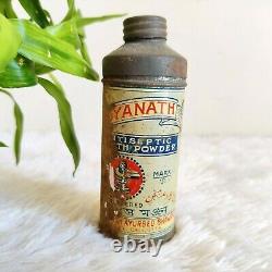 1940s Vintage Rare Double Sided Cap Baidyanath Tooth Powder Tin Can Decorative