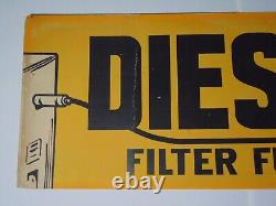 1960s RARE OLD VINTAGE MFA OIL SIGN OIL CAN ADVERTISING SIGN MFA DIESEL FUEL GAS