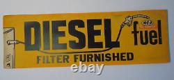 1960s RARE OLD VINTAGE MFA OIL SIGN OIL CAN ADVERTISING SIGN MFA DIESEL FUEL GAS