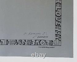 1978 RARE Vintage I Love NY Anchovy Can Lithographic Poster in Silver, Signed