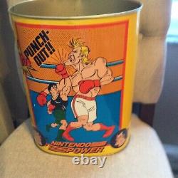 1988 NINTENDO POWER PUNCH-OUT TRASH CAN 1988 Rare Nice Shape