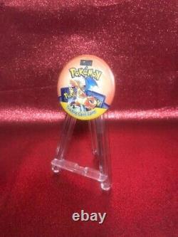 1998 Nintendo Pokemon Charizard tin can badge rare