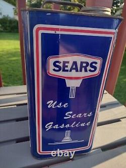 2 Gallon Oil Can Can Sears Premium Motor Oil Rare