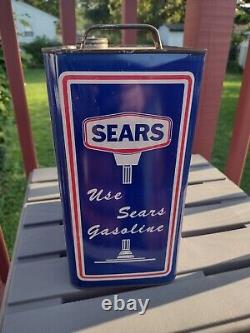 2 Gallon Oil Can Can Sears Premium Motor Oil Rare