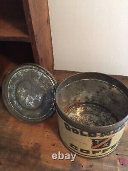ANTIQUE GOLD MEDAL TIN LITHO 1LB COFFEE CAN MANSFIELD OH 1929 T & A Co. Rare