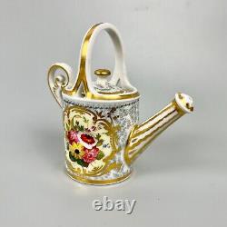 A rare Chamberlain Worcester miniature watering can. C. 1810