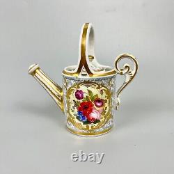 A rare Chamberlain Worcester miniature watering can. C. 1810