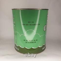 Advertisement Bivalve Oyster Can Metal Tin Chesapeake Tangier Oysters Green Rare
