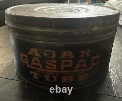 Ajax Rubber Gaspac Inner Tube Can, 1924, Very Rare, Great Shape Vintage