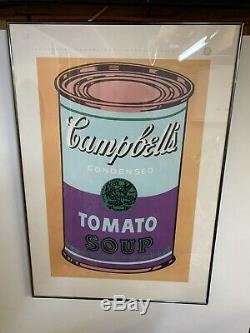 Andy Warhol Estate Rare 1989 1st Ed Litho Print Framed Poster Soup Can 1965