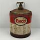 Antique 5 Gallon ENCO Gas Can USA Rare Hard To Find Dated 1893 N-55 Rusted Metal