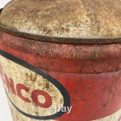 Antique 5 Gallon ENCO Gas Can USA Rare Hard To Find Dated 1893 N-55 Rusted Metal