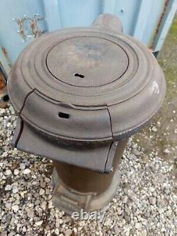 Antique Cast Iron French Rare Large Godin Wood Burner Stove Can Deliver