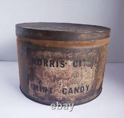 Antique NORRIS CITY MINT CANDY PENNSYLVANIA Tin Can Metal RARE