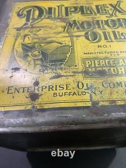 Antique RARE Pierce Arrow Graphic Enterprise Oil One Gallon Oil Can Buffalo NY