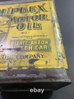 Antique RARE Pierce Arrow Graphic Enterprise Oil One Gallon Oil Can Buffalo NY