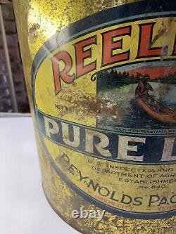 Antique REELFOOT Pure Lard Can 50 LBS Union City Tennessee Rare