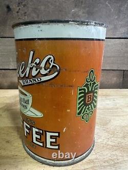 Antique Rare Kleeko Brand One Pound Coffee Can Pittsburgh Pa