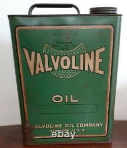 Antique Vintage EARLY VALVOLINE GALLON MOTOR OIL CAN RARE ADVERTISING DISPLAY