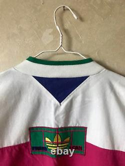 Authentic Rare Vintage 90's ADIDAS ORIGINALS I WANT I CAN Multicolor Jacket L