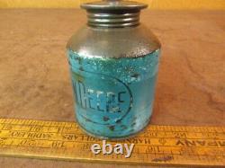 BLUE Vintage John Deer 1930's oil can advertising Fry's Hardware Corydon IA RARE