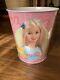 Barbie Retro Trash Can Pink Floral Cute Rare Collection From Japan 2014 Used