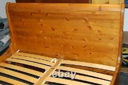 Beautifully Made And Very Rare Pine Ducal 4' 6 Double Sleigh Bed Can Deliver