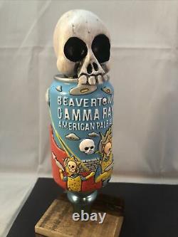 Beer Tap Handle Beavertown Gamma Ray Beer Tap Handle Rare Figural Skull Can Tap