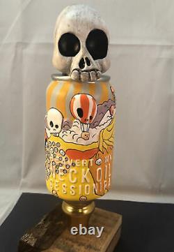 Beer Tap Handle Beavertown Neck Oil Beer Tap Handle Rare Figural Skull Can Tap
