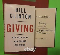Bill Clinton-signed Giving-How Each Of Us Can Change The World-rare incription