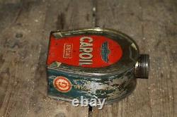 CAROIL very RARE oil can for moto Öldose bidon huile / mobiloil shell aeroshell