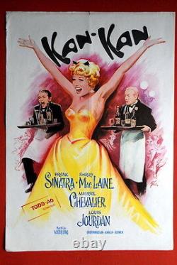 Can Can Frank Sinatra Shirley Maclaine 1960 Rare Exyu Movie Poster