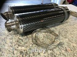 Ducati 888 851 ART Slip On Exhaust System Carbon End Can 50mm Rare