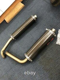 Ducati 916 996 998 Silmotor Slip On Exhaust System Carbon Oval End Can 45mm Rare