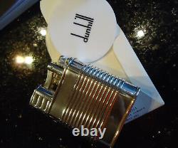 Dunhill Unique SPORTS TURBO Lighter Rare Pattern Silver Plated Cased