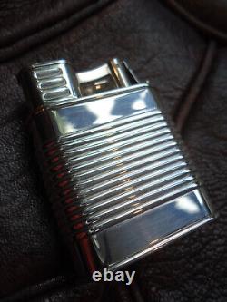 Dunhill Unique SPORTS TURBO Lighter Rare Pattern Silver Plated Cased