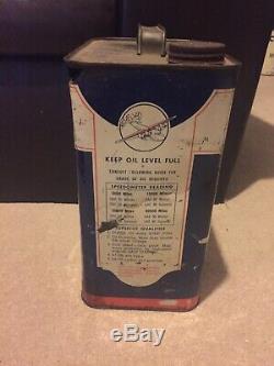 Early Rare Ocean Liner 2 Gallon Oil Can GAS and OIL