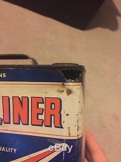 Early Rare Ocean Liner 2 Gallon Oil Can GAS and OIL