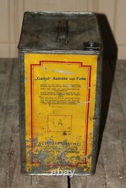 GALTOL 1920 oil can bidon huile Öldose VERY RARE / mobiloil aeroshell shell