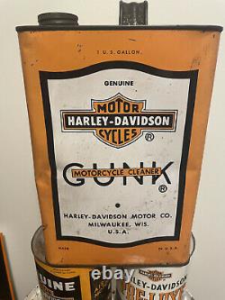 Harley Davidson RARE Vintage One Gallon Gunk Oil Can Knucklehead Panhead Cleaner