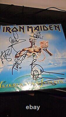Iron Maiden Can I Play With Madness Vinyl (1988) Fully Signed! Rare