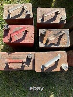 Joblot Collection Of Vintage Petrol/Fuel Cans Some rare