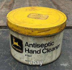 John Deere Antiseptic Hand Cleaner 1 lb Metal Can gas oil vintage tin sign rare