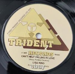 LISA KING 1980 CAN'T HELP FALLING IN LOVE RARE 7 single EX/EX