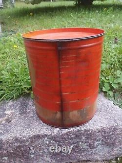 Large Rare Vintage Phillips 66 Lubricants Philgun 25 lb can with lid, full